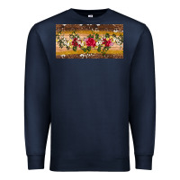 Navy western  leopardfloral licanse plate Premium Sweatshirt - Artiststas