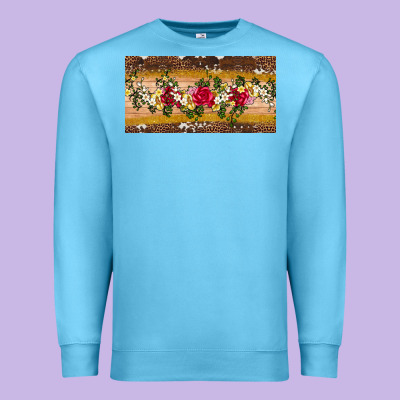 Western  Leopardfloral Licanse Plate Premium Sweatshirt Designed By Artiststas