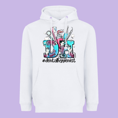 D H Dental Hygienist Heavyweight Hoodie Designed By Adodesignshop