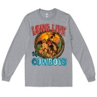 Heather Grey long live the cowboys Long Sleeve Tee - Zillion Design Studio