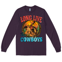 Plum long live the cowboys Long Sleeve Tee - Zillion Design Studio