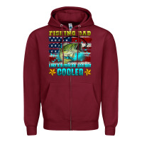 Burgundy fishing dad like a regular dad but cooler Zipper Hoodie - HRA Design Shop