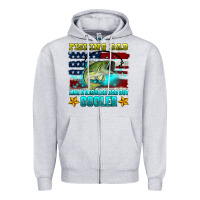 Heather Grey fishing dad like a regular dad but cooler Zipper Hoodie - HRA Design Shop
