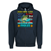 Navy fishing dad like a regular dad but cooler Zipper Hoodie - HRA Design Shop