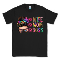 Black wife mom boss messy bun Classic Tee - Zillion Design Studio