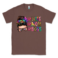 Chestnut wife mom boss messy bun Classic Tee - Zillion Design Studio