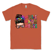 Copper wife mom boss messy bun Classic Tee - Zillion Design Studio