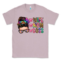 Lilac wife mom boss messy bun Classic Tee - Zillion Design Studio