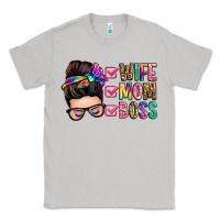 Moon Dust wife mom boss messy bun Classic Tee - Zillion Design Studio