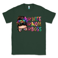 Sports Green wife mom boss messy bun Classic Tee - Zillion Design Studio