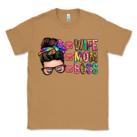 Toasted Coconut wife mom boss messy bun Classic Tee - Zillion Design Studio