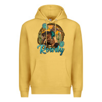 Antique Gold western rowdy Premium Hoodie - NancyCooperArtShop