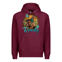 Burgundy western rowdy Premium Hoodie - NancyCooperArtShop