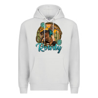 Dove Grey western rowdy Premium Hoodie - NancyCooperArtShop