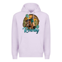 Lilac western rowdy Premium Hoodie - NancyCooperArtShop