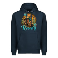 Navy western rowdy Premium Hoodie - NancyCooperArtShop