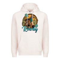 Pale Pink western rowdy Premium Hoodie - NancyCooperArtShop