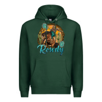Sports Green western rowdy Premium Hoodie - NancyCooperArtShop