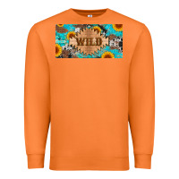 Carrot western wild and sunflower leopard turquoise cowhide licanse plate Premium Sweatshirt - Artiststas