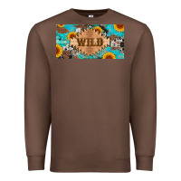 Chestnut western wild and sunflower leopard turquoise cowhide licanse plate Premium Sweatshirt - Artiststas
