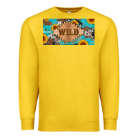Lemon western wild and sunflower leopard turquoise cowhide licanse plate Premium Sweatshirt - Artiststas
