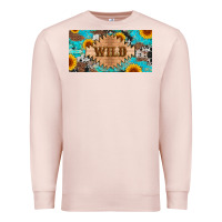 Western Wild And Sunflower Leopard Turquoise Cowhide Licanse Plate Premium Sweatshirt | Teevron