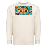 Sandshell western wild and sunflower leopard turquoise cowhide licanse plate Premium Sweatshirt - Artiststas