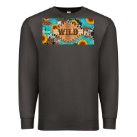 Smoke western wild and sunflower leopard turquoise cowhide licanse plate Premium Sweatshirt - Artiststas