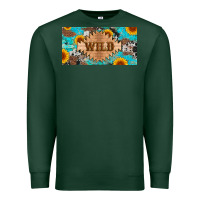 Sports Green western wild and sunflower leopard turquoise cowhide licanse plate Premium Sweatshirt - Artiststas