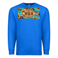 True Royal western wild and sunflower leopard turquoise cowhide licanse plate Premium Sweatshirt - Artiststas