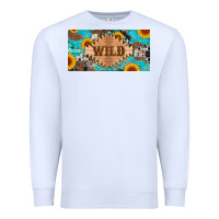 White western wild and sunflower leopard turquoise cowhide licanse plate Premium Sweatshirt - Artiststas