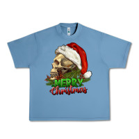 Pebble Blue Merry Christmas Urban Heavy Tee - RanaPortraitStore