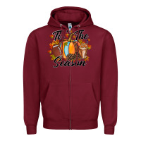 Burgundy tis is season Zipper Hoodie - RacoonDesign