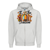Dove Grey tis is season Zipper Hoodie - RacoonDesign