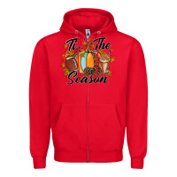 Red tis is season Zipper Hoodie - RacoonDesign