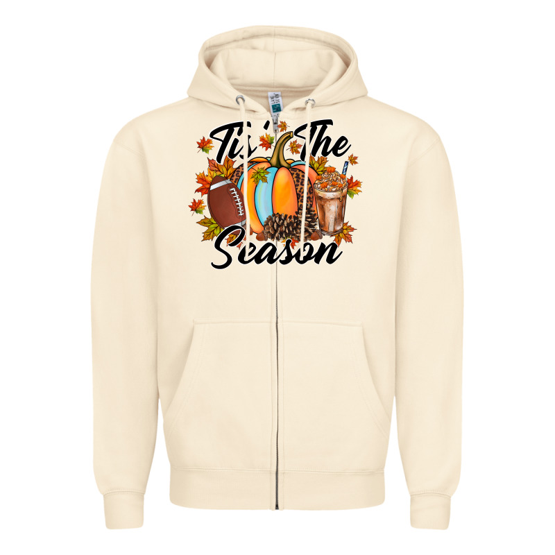 Tis Is Season Zipper Hoodie by RacoonDesign | Teevron