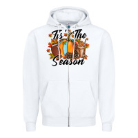 White tis is season Zipper Hoodie - RacoonDesign