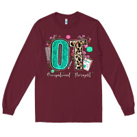 Burgundy ot occupational therapist Long Sleeve Tee - AdoDesignShop