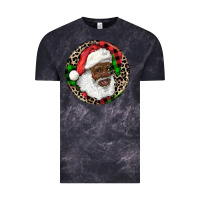 Cloud Black Afro Santa Christmas Vintage Tee - RanaPortraitStore