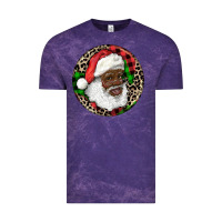 Cloud Purple Afro Santa Christmas Vintage Tee - RanaPortraitStore
