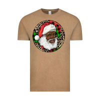 Vintage Coffee Afro Santa Christmas Vintage Tee - RanaPortraitStore