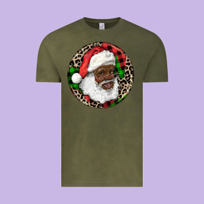 Vintage Tee Afro Santa Christmas