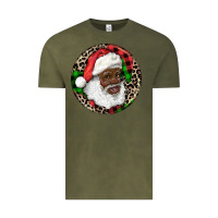 Vintage Olive Afro Santa Christmas Vintage Tee - RanaPortraitStore