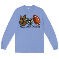 Colony Blue peace love football Long Sleeve Tee - RanaPortraitStore