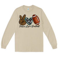 Mushroom peace love football Long Sleeve Tee - RanaPortraitStore