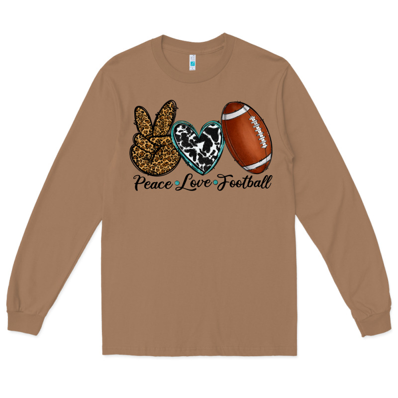 Peace Love Football Long Sleeve Tee by RanaPortraitStore | Teevron
