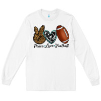 White peace love football Long Sleeve Tee - RanaPortraitStore