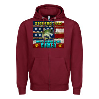 Burgundy fishing dad like a regular but cooler Zipper Hoodie - HRA Design Shop