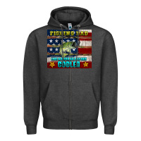 Charcoal Heather fishing dad like a regular but cooler Zipper Hoodie - HRA Design Shop