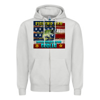 Dove Grey fishing dad like a regular but cooler Zipper Hoodie - HRA Design Shop